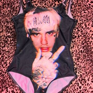 Lil Peep One Piece Swimsuit - Black